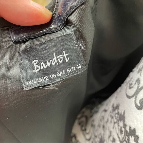 Bardot Off Shoulder Pencil Sweetheart Midi Cocktail Dress - Picture 9 of 10